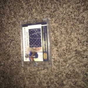 Troy Smith signed football card with jersey piece